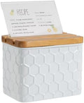 Honeycomb Embossed Recipe Box with 4x6 Cards and Dividers by Unknown