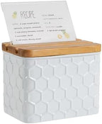 Honeycomb Embossed Recipe Box with 4x6 Cards and Dividers by Unknown