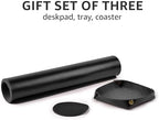 LEATHER VILLAGE Real Leather Desk Pad 3mm Thick Double Layer Desk Mat Black. - Image 5