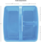 Teacher Created Resources Light Blue Portable Plastic Storage Caddy 6-Pack for Classrooms, Kids Room, and Office Organization, 3 Compartments - Image 4
