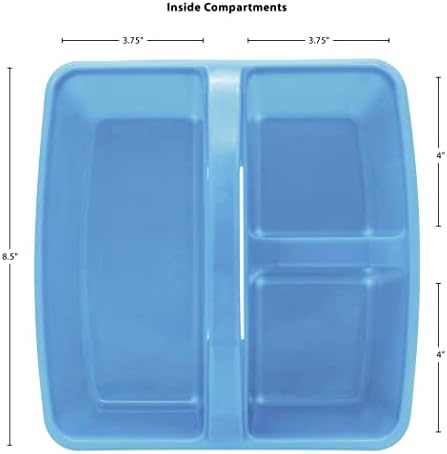 Teacher Created Resources Light Blue Portable Plastic Storage Caddy 6-Pack for Classrooms, Kids Room, and Office Organization, 3 Compartments - Image 4