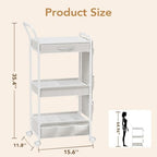 BBLIKE Diaper Caddy Organizer, Baby Cart with Basket and Side Pockets - Image 2