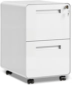 DEVAISE 2 Drawer File Cabinet with Lock, Fully Assembled Except Casters by DEVAISE