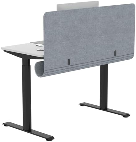 Desk Privacy Panel with Wire Management, 47.2" x 22.5" Cubicle Desk Divider by ERGOCOLLECT