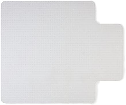 Staples Office Chair Mat, Clear, 53x45 Inch, Flat-Pile Carpet, with Lip by Staples