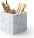Real Luxurious Natural Marble Toothbrush Holder & Makeup Brush Organizer by MULWRMarbleTray