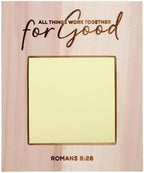 Living Grace Sticky Note Holders - Engraved Wood Notepad Holder with Scripture, 6-Count, All Things for Good by Unknown