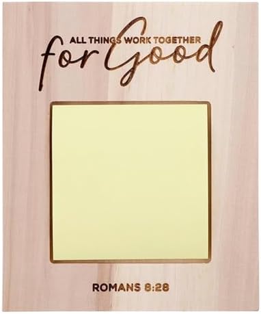 Living Grace Sticky Note Holders - Engraved Wood Notepad Holder with Scripture, 6-Count, All Things for Good by Unknown