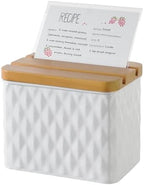 Diamond Embossed Recipe Box with 4x6 Cards and Dividers by Unknown