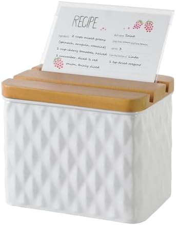 Diamond Embossed Recipe Box with 4x6 Cards and Dividers by Unknown