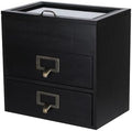 Small Wooden Drawers Wooden Box with Drawer Black by PACKGILO