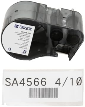 Brady FreezerBondz™ Polyester Pre-Sized Labels for Label Printer BMP51/BMP53/M511-80 Self Adhesive Printer Labels - Black on White (38,10 mm (W) x 95,25 mm (H)) - M5-114-490 by BradyCorp