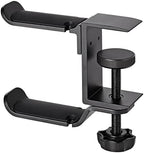 Under‑Desk Dual Gaming Headset Hanger,Rotatable Clamp Hook by Unknown