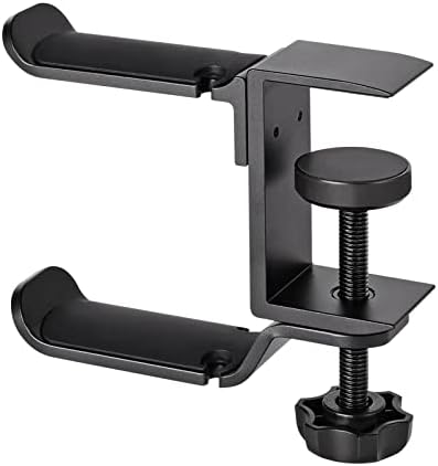 Under‑Desk Dual Gaming Headset Hanger,Rotatable Clamp Hook by Unknown