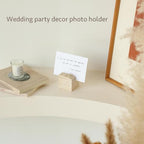 JIMEI 4 Pcs Travertine Place Card Holder Wedding Table Number Sign Stand - Image 4
