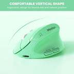 MEETION Ergonomic Keyboard Mouse Combo, Split Design Vertical Mouse Green - Image 6