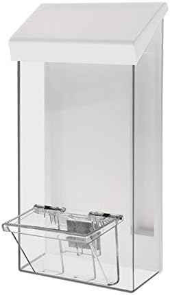 Marketing Holders Outdoor Brochure Holder for 4" x 9" Rack Cards and 3.5" x 2" with White Lid Wall Mount Outside Bin Business Cards Signs or Real Estate Box for Literature Clear Acrylic - Image 5