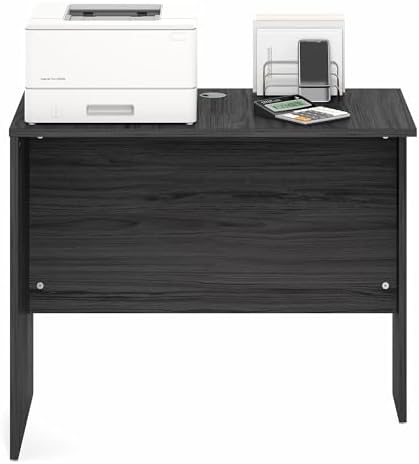 Furinno Roger Office Desk Return, 35 Inch Rectangular Desk Return for Executive Desk, Reversible Return with Cord Grommet, Scratchproof and Water-Resistant, for Home Study, Office, Coastal Grey - Image 5