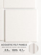 Bumusty 48"x 36" Large Felt Bulletin Board Tiles, Milky White - Image 3