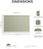 Fluxynara Framed Felt Bulletin Board, 35.4" x 23.6", Sage - Image 2
