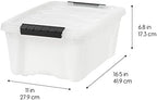 IRIS USA 4-Pack 13 Quart Storage Bins with Lids, Pearl - Image 2