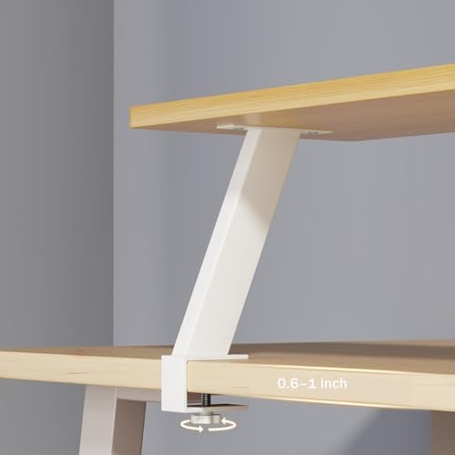 Desktop Clip-On Shelving Unit, 24in Single-Tier Overhead - Image 4