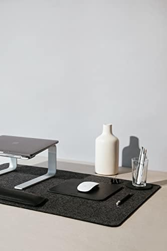 Graf Lantz Mosen Large Merino Wool Felt Desk Pad, Luxury Non-Slip Desk Mat, Blotter for Office and Home, 31W x 19H, Charcoal - Image 5