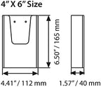 M&T Displays Clear Acrylic Wall Mount Brochure Holder 4x6 Inch 1 Tier 1 Pockets Desktop or Wall Mounting Literature Rack Pamphlet Leaflet Flyer Card Display Stand Desk Organizer - Image 7