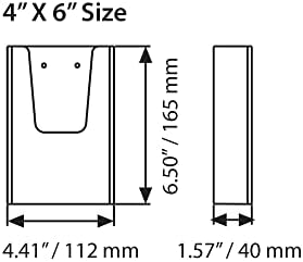 M&T Displays Clear Acrylic Wall Mount Brochure Holder 4x6 Inch 1 Tier 1 Pockets Desktop or Wall Mounting Literature Rack Pamphlet Leaflet Flyer Card Display Stand Desk Organizer - Image 7