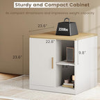 ModernMate Printer Stand with Door, Open Adjustable Shelves - Image 4