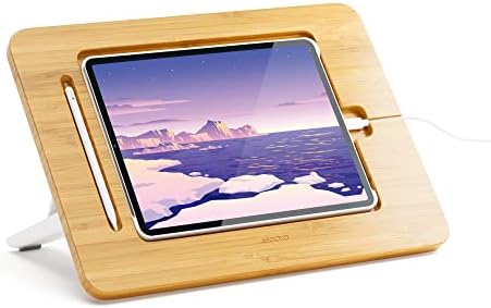 AFOOYO Wooden Tablet Drawing Stand - Adjustable 5 Angles for Laptop,Book Reading Stand, Compatible with 12.9/13inch iPad Pro with iPad Case Version(3rd - 7th Gen) by AFOOYO