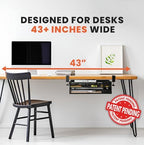 Homeify Under Desk Drawer Organizer Clamp-On, Mesh Metal Drawer Attachment, 2 Drawer Slide Out, On Or Under Desk Organizer For Office Supplies & Home Essentials (2 Drawers) - Image 4