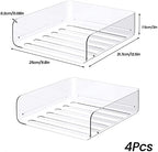 Tomorotec 4 Pack Clear Stackable Letter Tray, A4 Desk File Organizer Set - Image 5