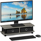 Monitor Riser with Bin Drawers, Laptop Stand for Desk, Office Desk Accessories, Monitor Stand Riser, Desk Organizers and Accessories, French Oak - Image 5