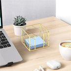 3Pcs Gold Rose Gold Metal Memo Holder Desk Organizer for Sticky Notes & Pens - Image 5