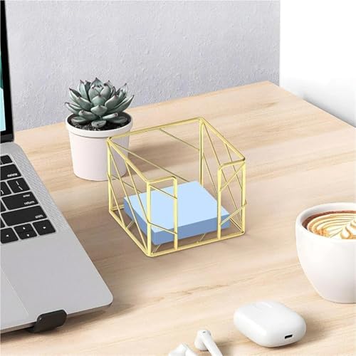 3Pcs Gold Rose Gold Metal Memo Holder Desk Organizer for Sticky Notes & Pens - Image 5