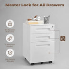 Approgreent Fully Assembled Home Office Filing Cabinet with Lock - Image 7