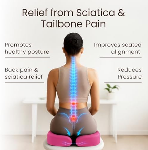 Sleepavo Office Chair Cushion, Seat Cushion for Tailbone Pain Relief Butt - Image 2