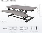 VIVO Dark Gray 36 in Standing Desk Converter, DESK-V036KG - Image 3