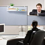 Tandefio 24" Office Cubicle Hanging Shelf Storage Organizer, White - Image 2