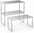 Youyole 3 Set Adjustable Cabinet Organizer, Expandable Steel Kitchen Rack by Ajaredlulu
