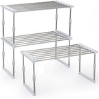 Youyole 3 Set Adjustable Cabinet Organizer, Expandable Steel Kitchen Rack by Ajaredlulu