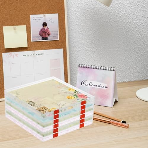 Rainmae 12"x12" Scrapbook Paper Storage, Stackable Plastic File Storage Box, Craft Paper Organizer Case, Textured Papers Storage Containers for Board Game, Document, Magazine, Art Supplies (6 Pack) - Image 6