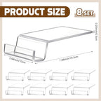 8 Pack Acrylic Book Stands for Display, Clear Bookshelf Holder - Image 2