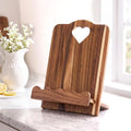 Wooden Cookbook Stand, Scalloped Recipe Book Holder for Counter by Unknown