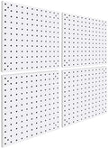 4 Pack Steel Peg Board,Universal 1/8 and 1/4 Pegboard Accessories,Ideal for Garage Tool Storage, Office Organization, Craft Room, Kitchen etc. (White, 4-12X12) by Daanxw