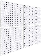 4 Pack Steel Peg Board,Universal 1/8 and 1/4 Pegboard Accessories,Ideal for Garage Tool Storage, Office Organization, Craft Room, Kitchen etc. (White, 4-12X12) by Daanxw