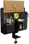 Mount-It! Desk Pegboard Organizer, 360 Rotation, Black by Mount-It