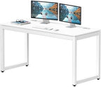 SHW 55-Inch Commercial-Grade Office Computer Desk, White by SHW
