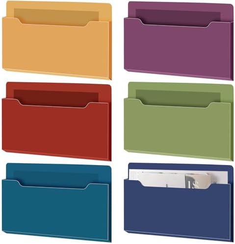 Fuutreo Magnetic Wall File Holder,6pcs,Dark Vintage,Horizontal-large by Fuutreo